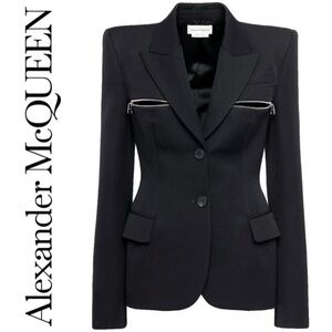 Alexander McQueen Zip Detail Blazer